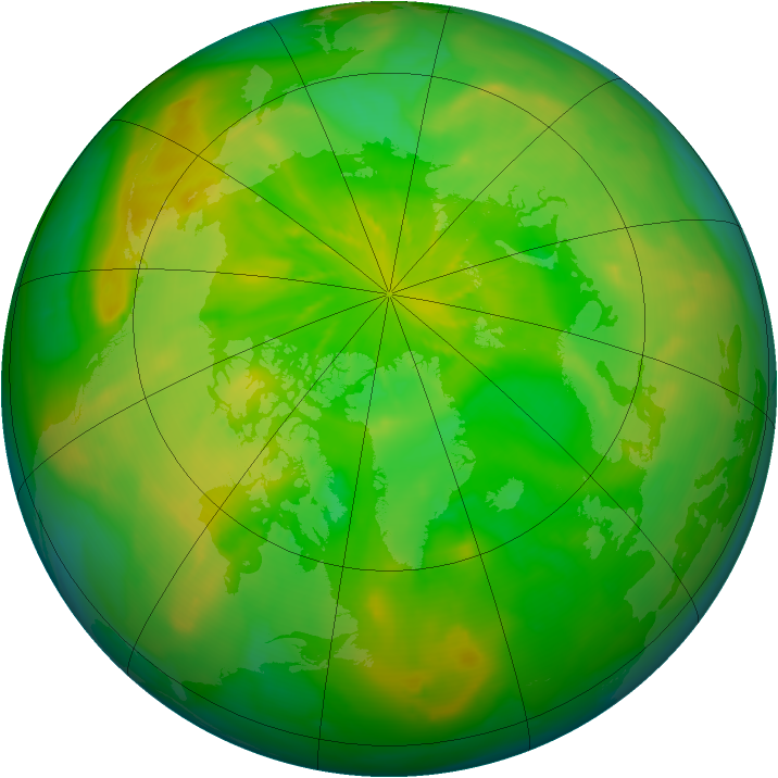 Arctic ozone map for 13 June 2014